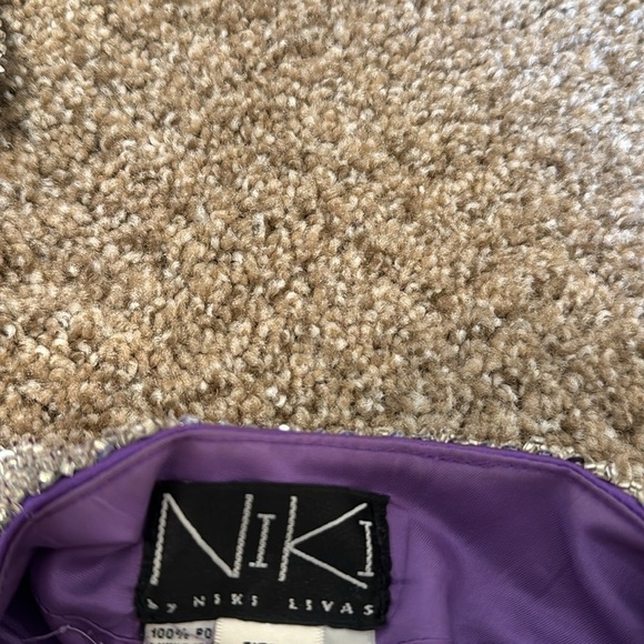 Niki Livas Women’s Purple Sequin Halter Prom Dress Gown (Altered) Sz 0-2 - Picture 10 of 10